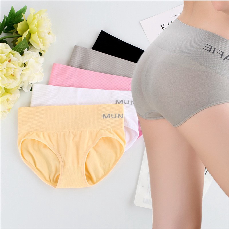 [JIMEIBRA]【Ready stock】MUNAFIE Seamless Underwear Middle Low Waist Panties Women Clothing