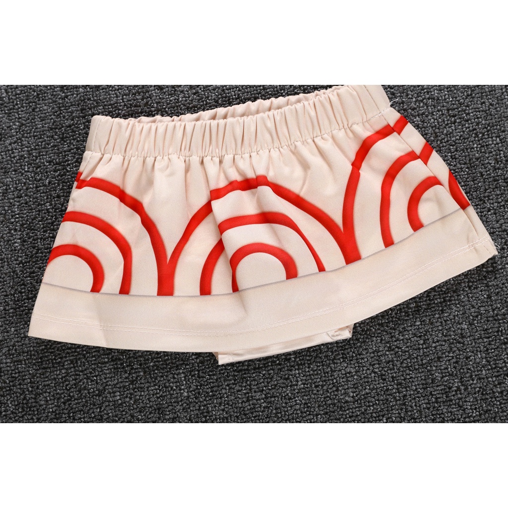 Moana Baby Costume Girl Crop Top Skirt Necklace Hairpin Set Princess
