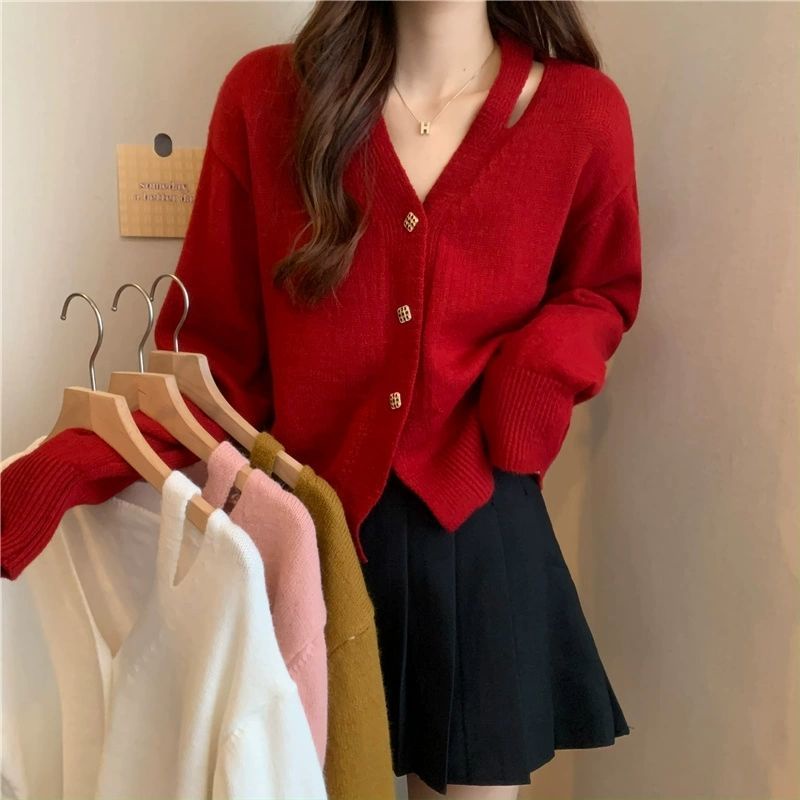 Red short sleeve on sale cardigan