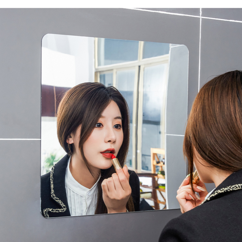 15cm/20cm/30cm Bathroom Mirror Stickers Waterproof Mirror Soft Wall ...