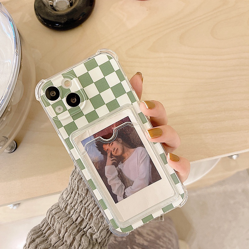 The photo card can be placed on the back transparent silicone phone case for iPhone 14 MAX 12 MINI 13 PRO 11 PROMAX XS XR SE2020 6S 7 XSMAX 8 PLUS 6PLUS Back insert soft case