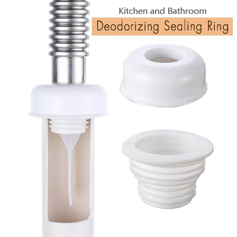 PP Kitchen Bathroom Drain Stopper Pipe Sewer Seal Ring Water Filter ...