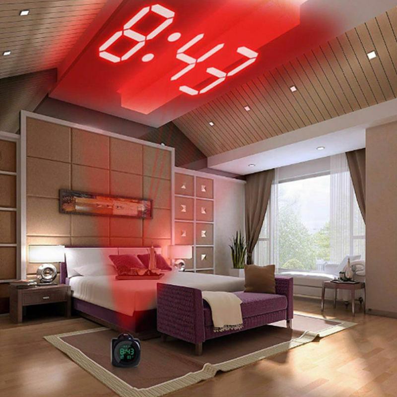 Voice projection clock Digital projector LCD display alarm clock Voice ...