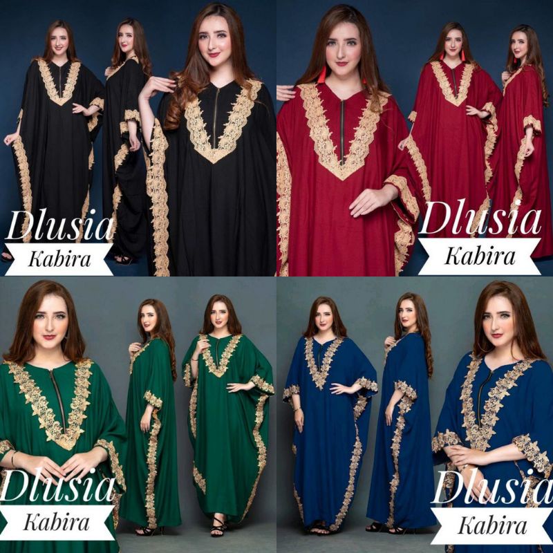 Kaftan Kabira Baju Gamis Lace Arabian Jumbo Bat Model Big Size Rayon Premium Shopee Singapore