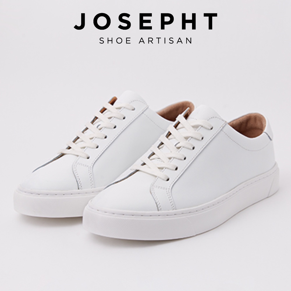 White leather deals low top