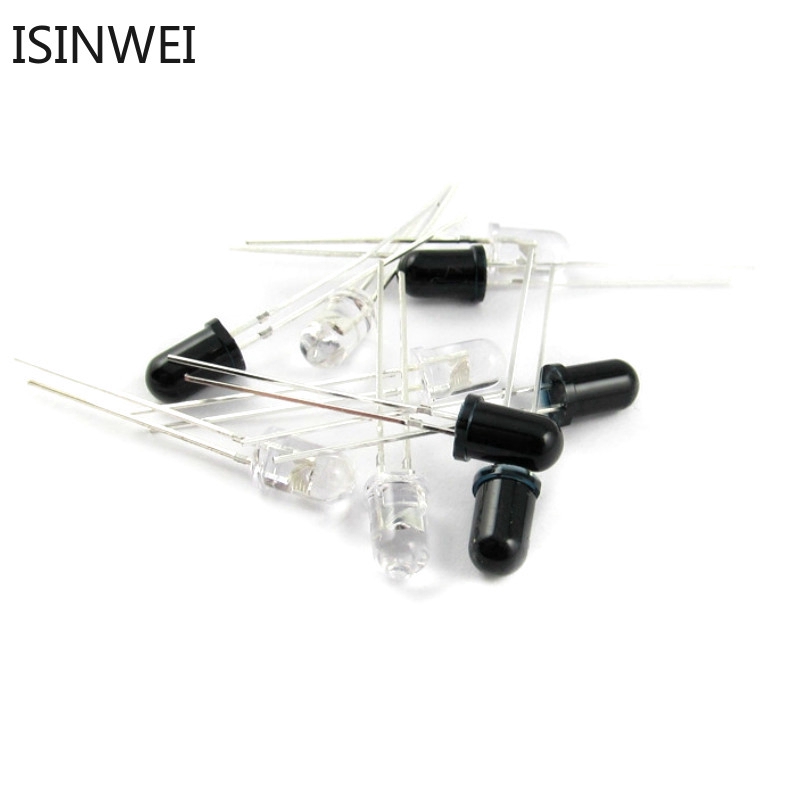 BREAKA 10pairs 3mm 5mm 940nm LEDs Infrared Emitter And IR Receiver Diode Diodes 301A
