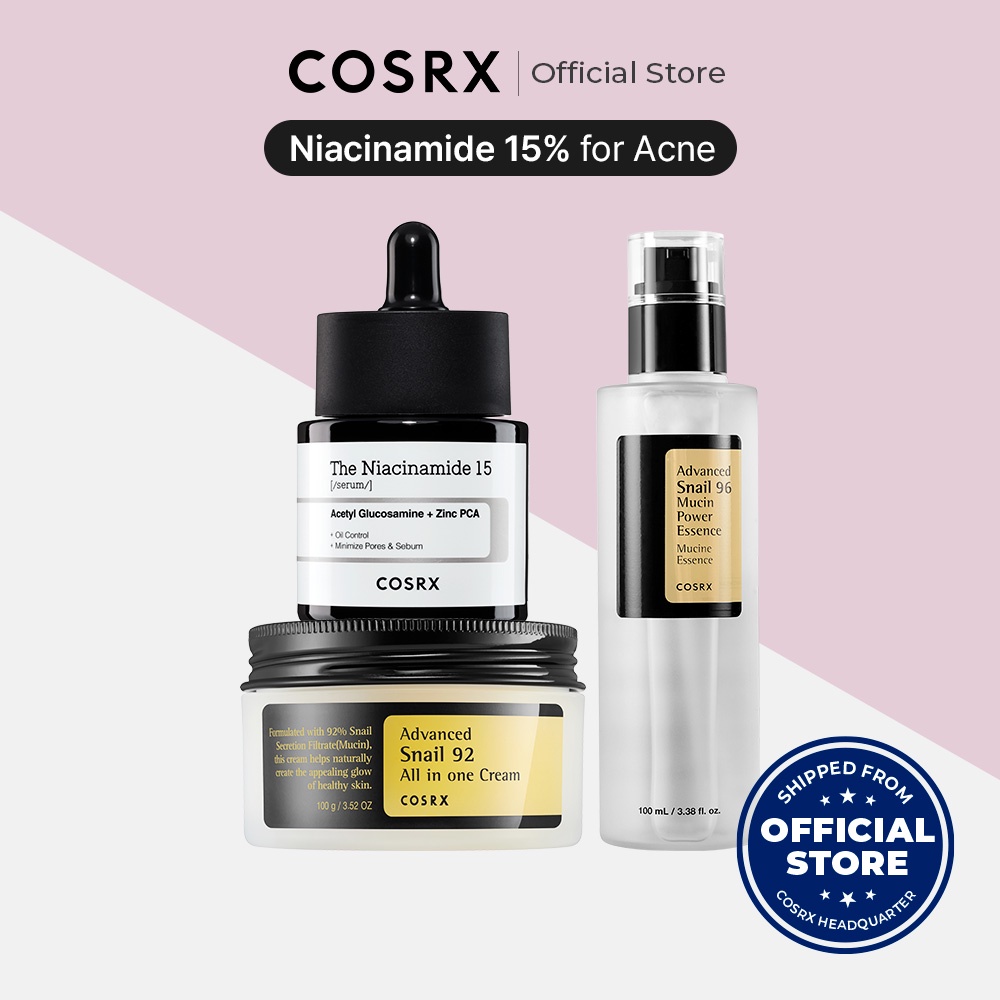 COSRX OFFICIAL THE RX SET The Niacinamide 15 Serum For Acne with