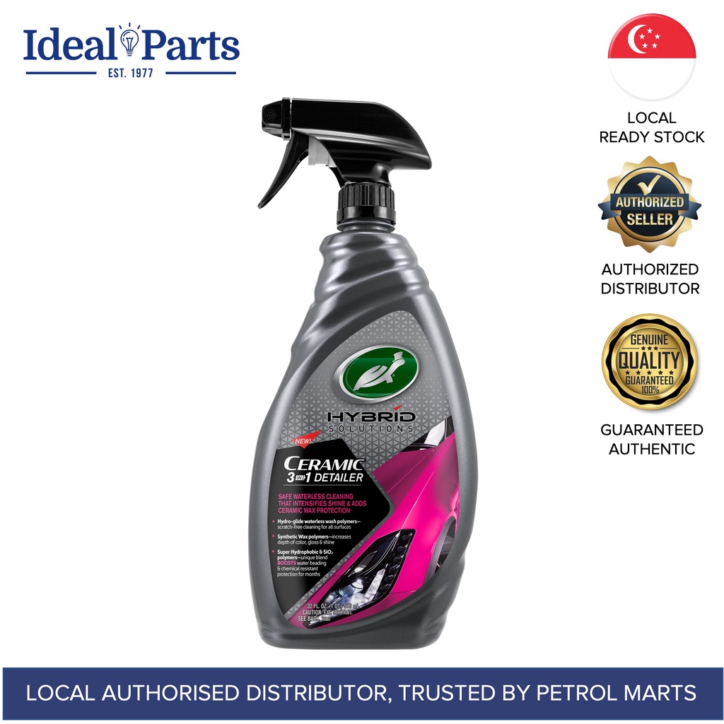Turtle Wax Hybrid Solutions Ceramic 3-in-1 Detailer – 6 Pack, 32oz Each