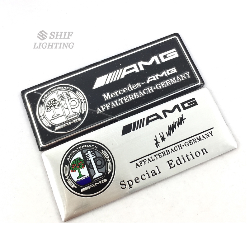 1 x Aluminum Apple Tree AMG Edition Logo Car Sticker Emblem Decal Badge ...