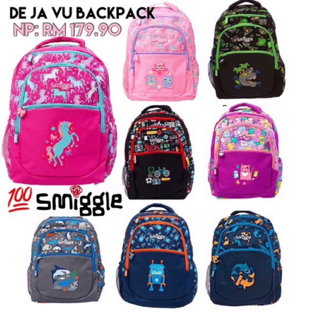 Smiggle Backpack Bag School Beg Sekolah Deja Vu Bag Shopee Singapore