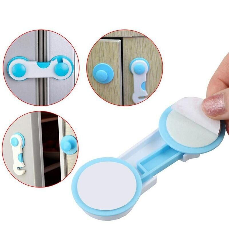 2025 Refrigerator Lock – Baby & Pet Proofing For Cabinets, Drawers, Freezers & RVs – Strong Adhesive, 90° Rotating Base