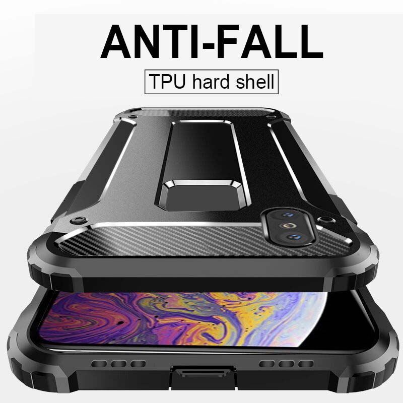 Compatible for iPhone 6 6s 7 8 Plus X XS XR XSMax 11 Shockproof Hybrid Armor Anti-knock Rugged Bumper Hard Case Cover