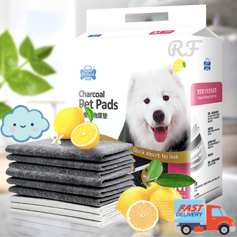 🇸🇬 Petbest Charcoal Pee Pads with Lemon Scent XL Size Shopee Singapore