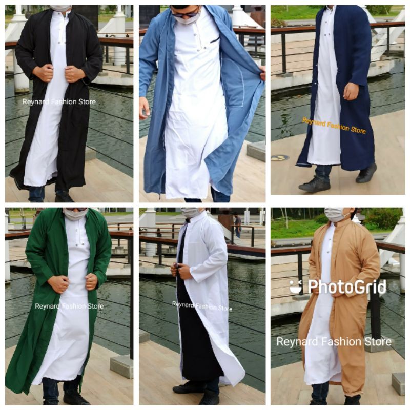 Arab tob robe, outer robe for teenagers, adult men, outer split robe ...