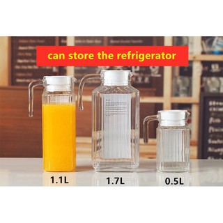 0.5l cheap fridge glass juice pitcher