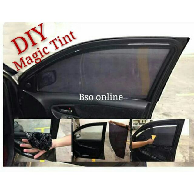 car magic tint tinted house tint film reusable removable no glue 20% black diy window sunshade