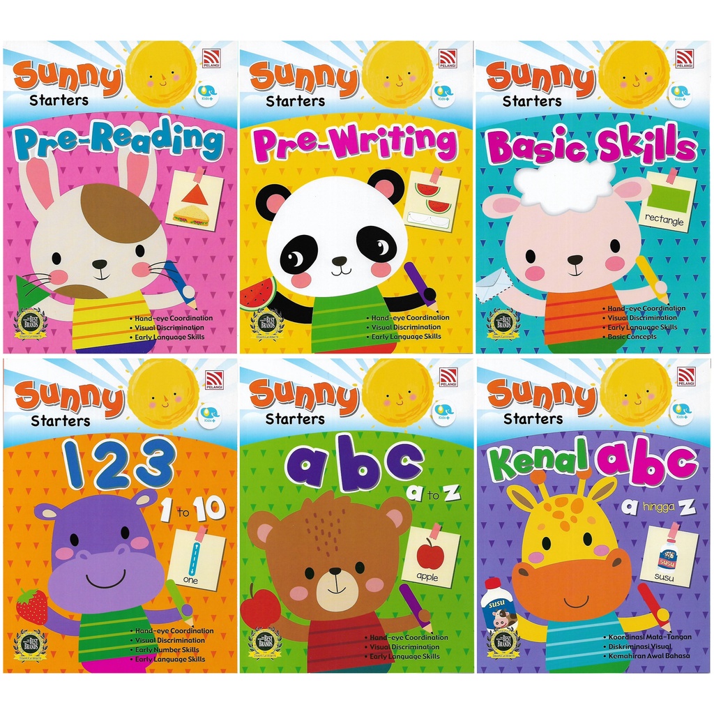 Umur 3 Sunny Starters Pre-Reading Pre-Writing Basic Skills Number 123 ...