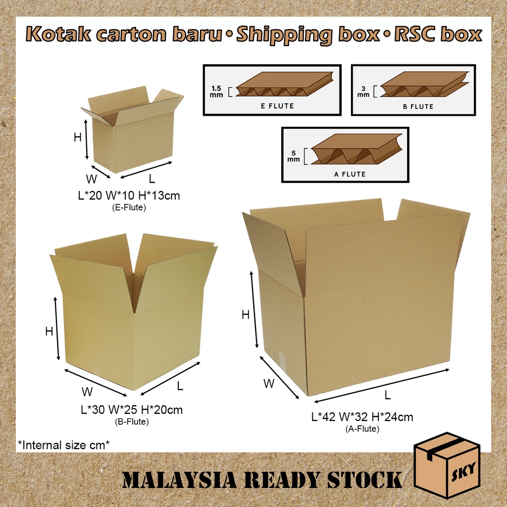 Kotak Baru Carton Box Shipping Box Courier Box Packing Box Packaging ...