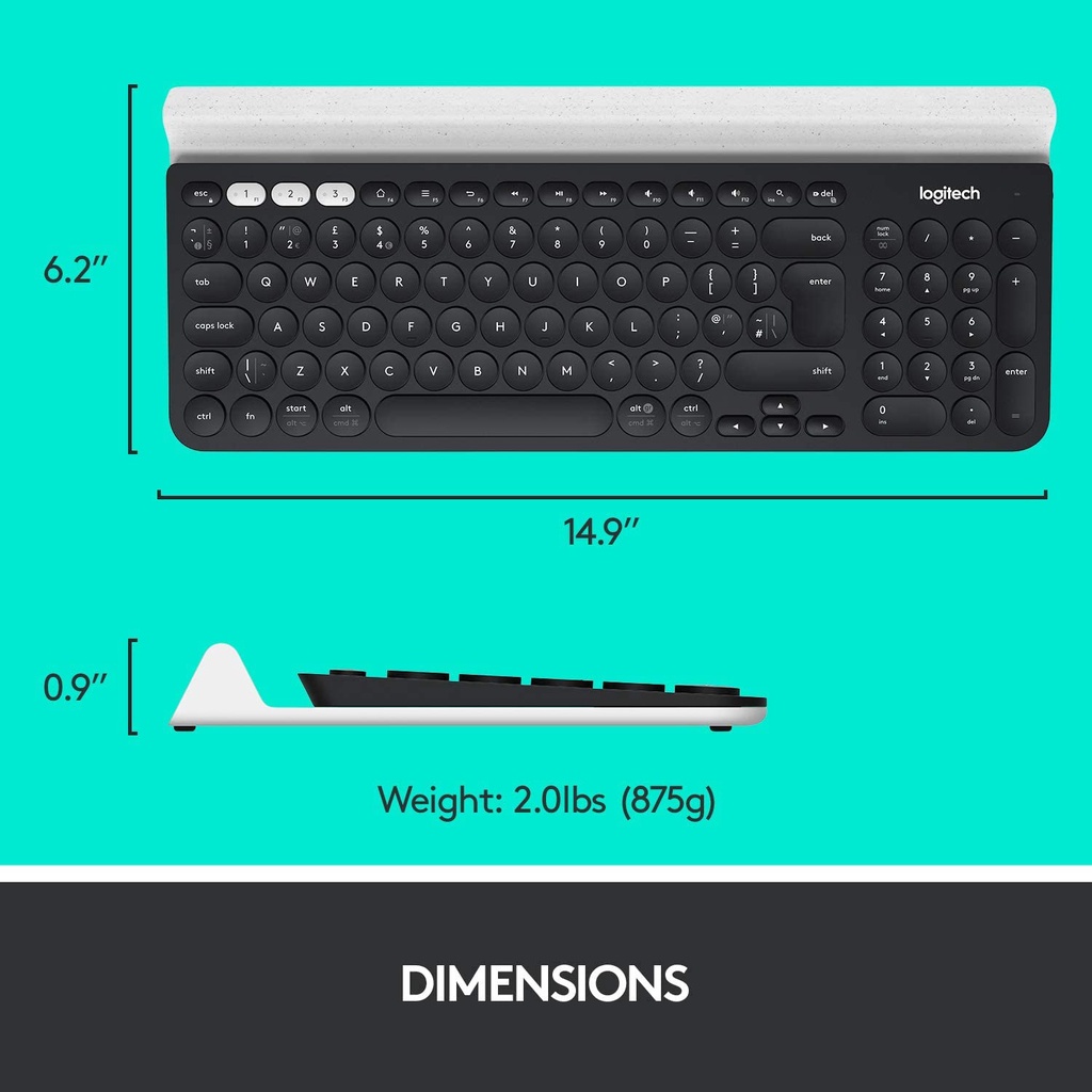 Logitech K780 Multi-Device Wireless Bluetooth Keyboard With Slient ...