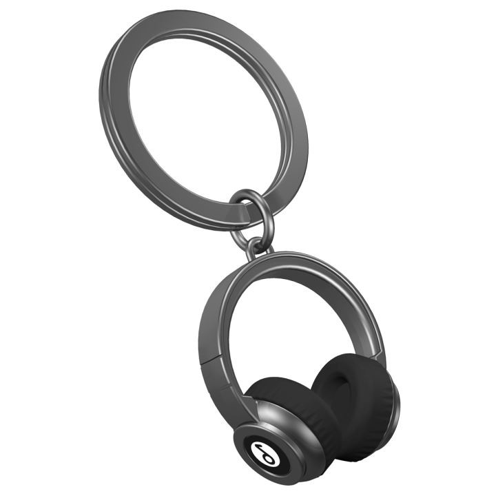 METALMORPHOSE Keychain - Headphone with Black Silicone Earpads Design ...