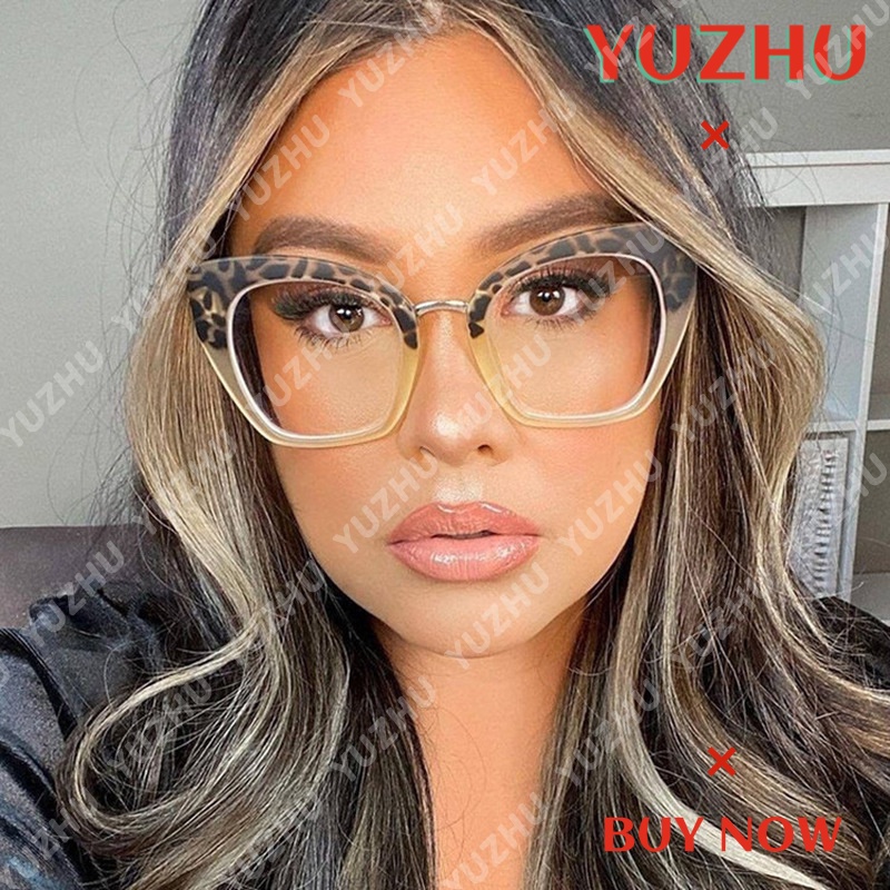 YUZHU Retro Hip Hop Glasses Western Fashion Cat Eye Colorful Eyeglasses for Women Shopee Singapore