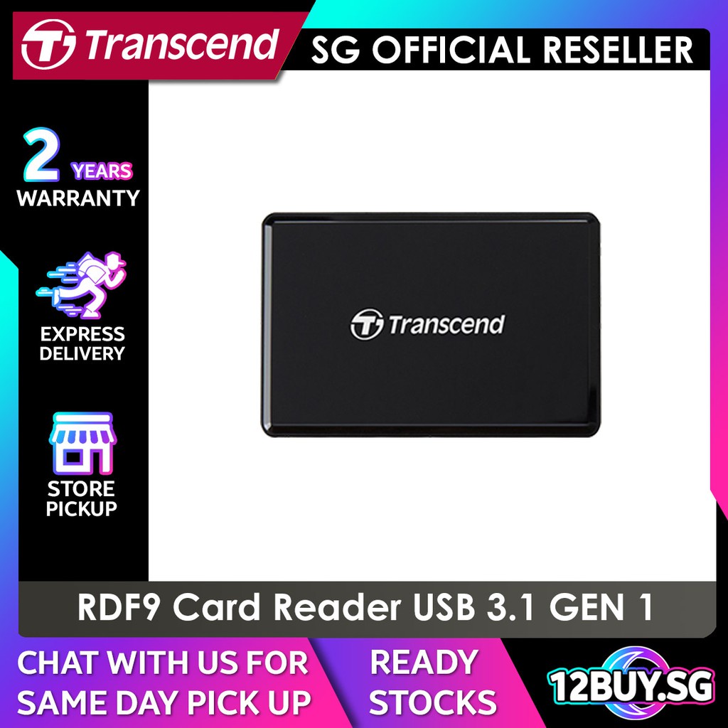 Transcend RDF9 USB 3.1 UHSII Multi Card Reader MicroSD Card Compact