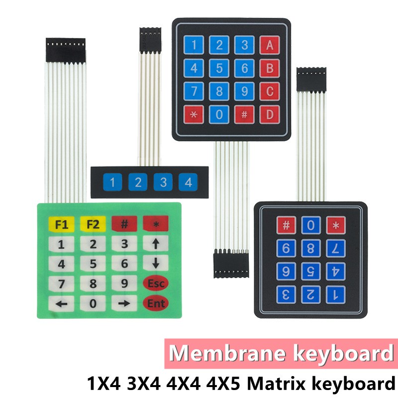 4 12 16 20 Key Button Membrane Switch 1x4 3x4 4x4 4x5 Keys Matrix Array ...