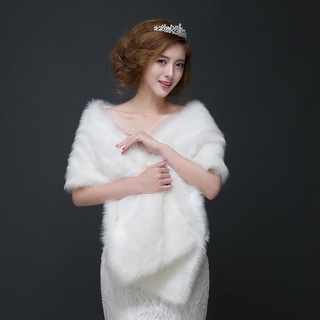 White fur clearance shoulder wrap