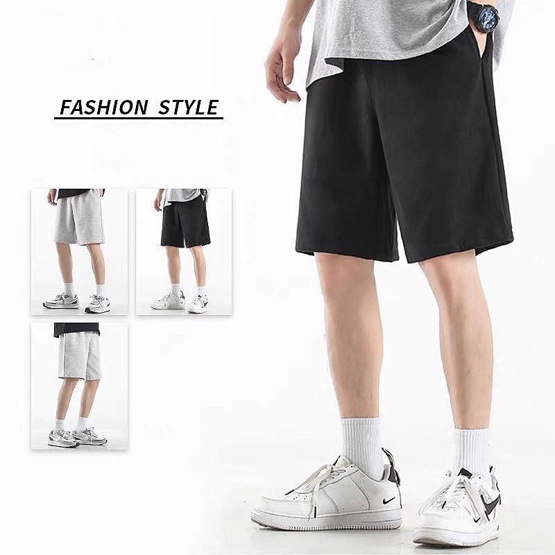 VMAN Men Shorts Cotton 100%Cotton Plus Size Sports Shorts (Size S-3XL ...