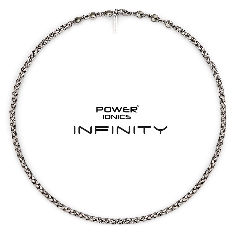 POWER IONICS FDA Registration Infinity Series New Trendy Cuban Chain 5mm Men Women Fashion Jewelry Health Pure Germanium Necklace Free Engraved Gifts
