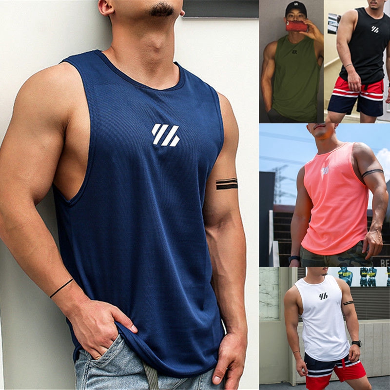 ENT】 Sleeveless vest men's quick-drying sports short-sleeved tank