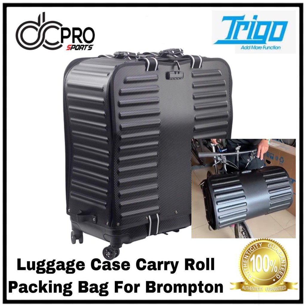 Trigo Luggage for Brompton style bicycle Carrier for all Trifold bike Hard case for travelers Pikes 3Sixty Shopee Singapore