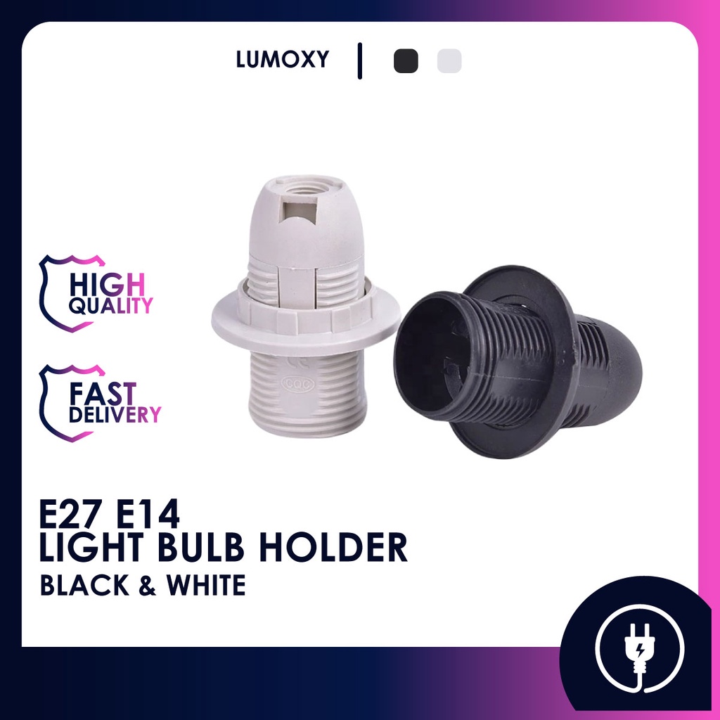 LMY_ E14 E27 Bulb Holder Screw Cap Lamp Holders Pendant Light Lighting