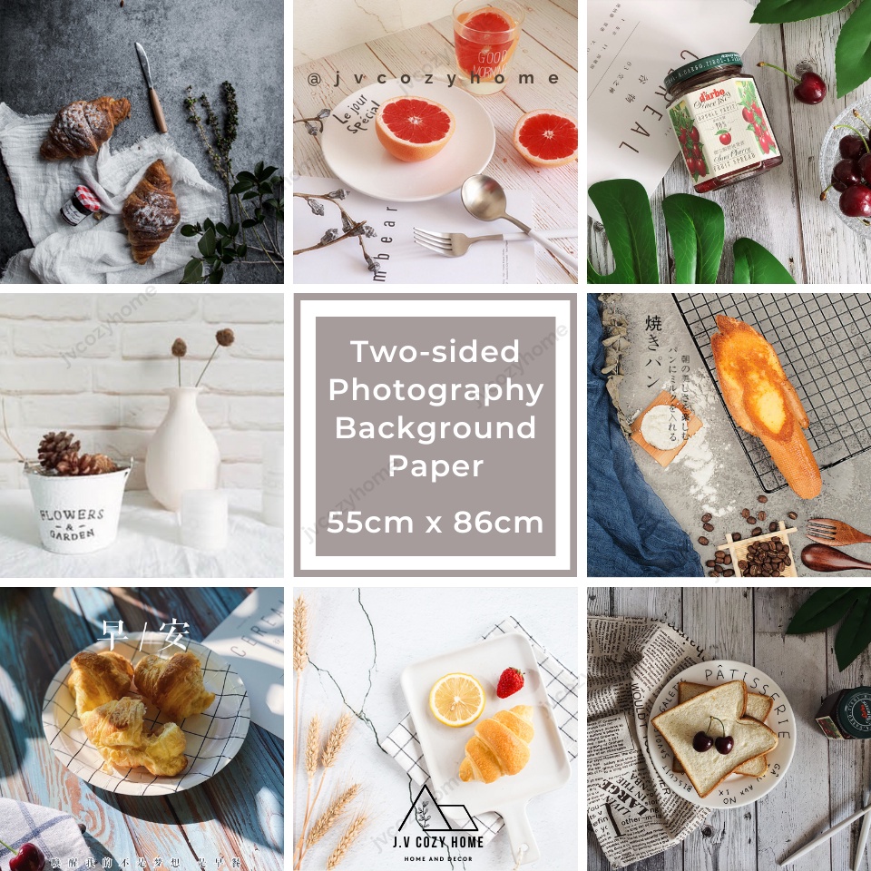 55*86cm Double-Sided Photography Background Paper Photoshoot Background ...