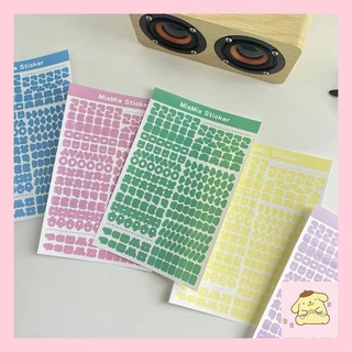 Kpop Polco Letter Stickers Circle Deco Journal Planner Toploader Diary Cute