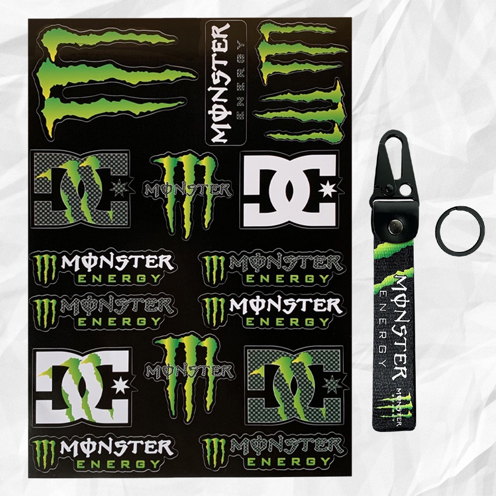 Monster Motorcycle A4 Stickers Riding Helmet Stickers Honda Yamaha ...