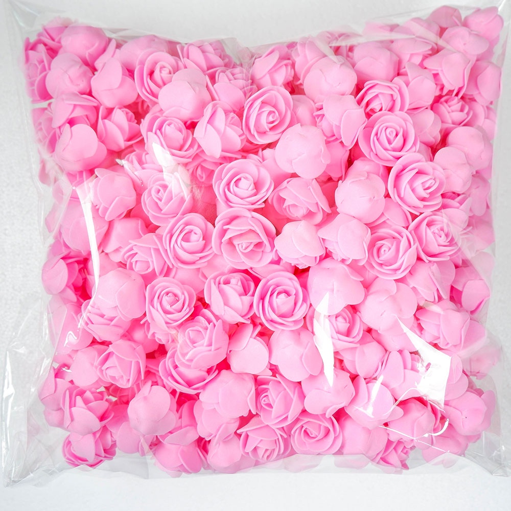 100Pcs Mini Artificial Flower PE Foam Rose Head Manual DIY Wedding Home ...