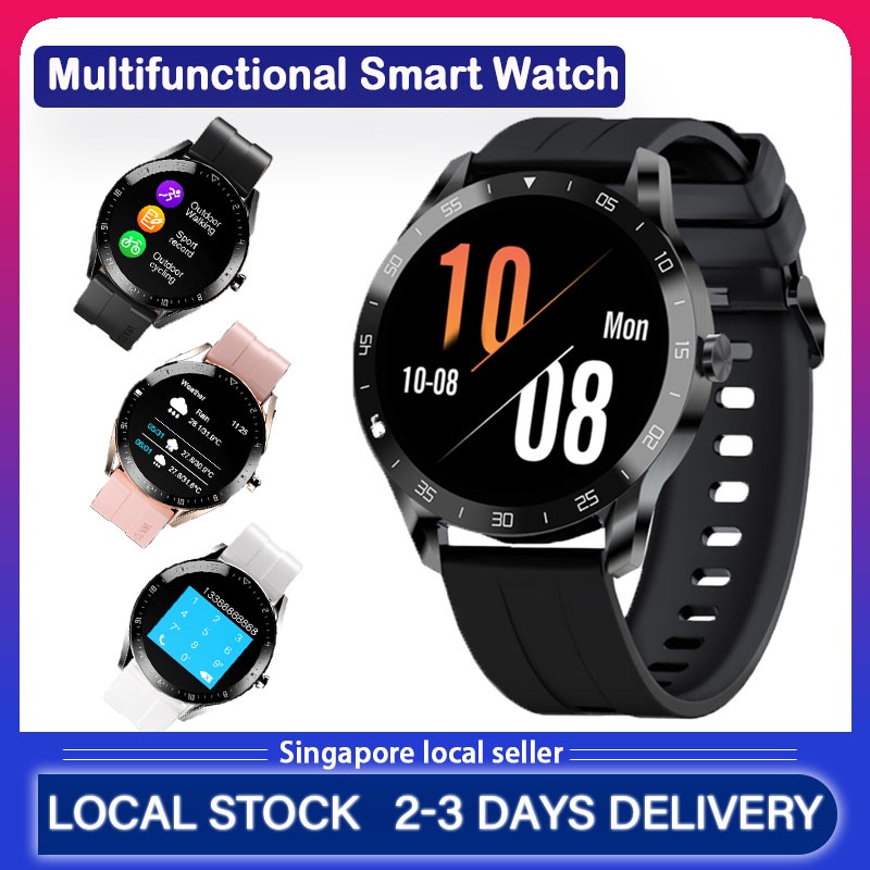 [local stock] smart watch men's and women's full touch screen fitness ...
