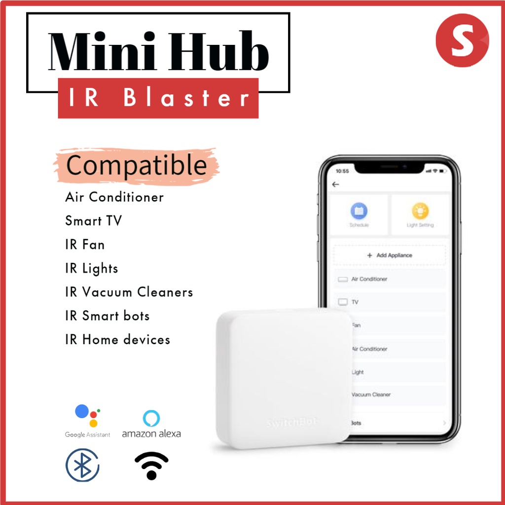 SwitchBot Hub Mini Smart Remote - IR Universal Remote, WiFi IR Blaster for  TV, Air Conditioner, Compatible with Alexa, Google Home, Link SwitchBot to