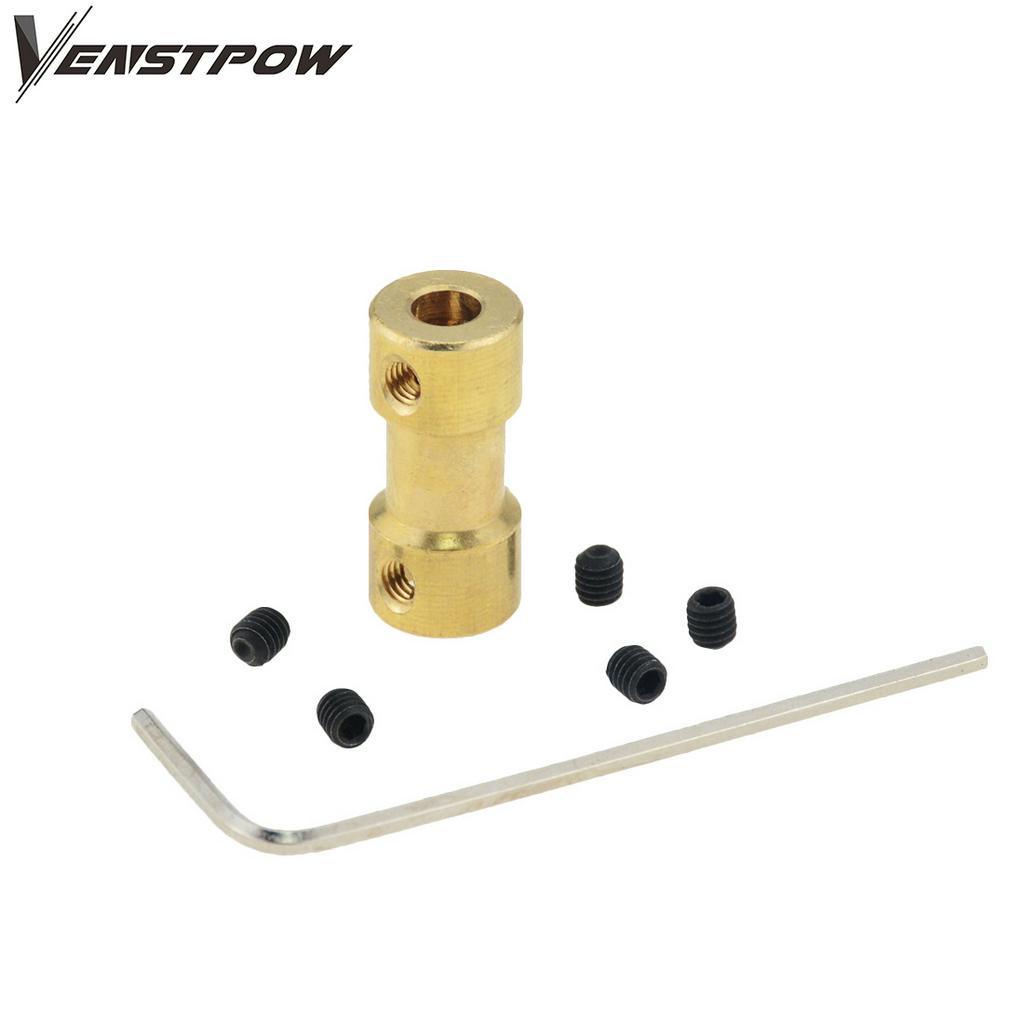 thumbnail image 2 of 2pcs Brass Flexible Shaft Coupling – 3.17mm Aperture, Rigid Motor Connector 2 of 4