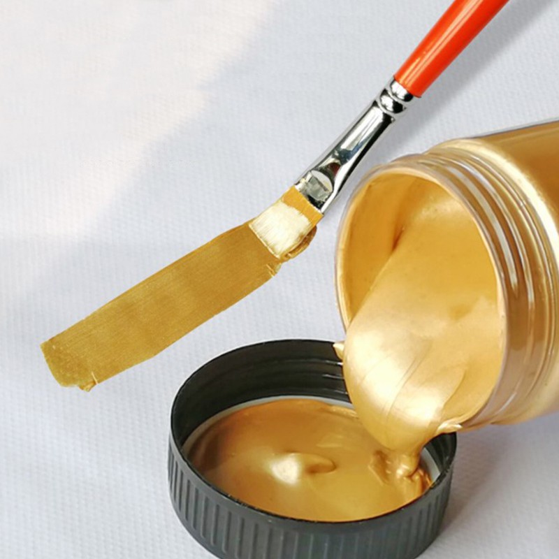 60ml/100ml/300ml Gold Paint for Metal, Metallic Gold Acrylic Paint