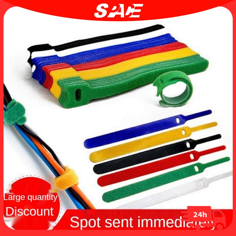 Ttype Cable Velcro Cable Tie Hook Loop Cord Tie Wire Reusable Cord