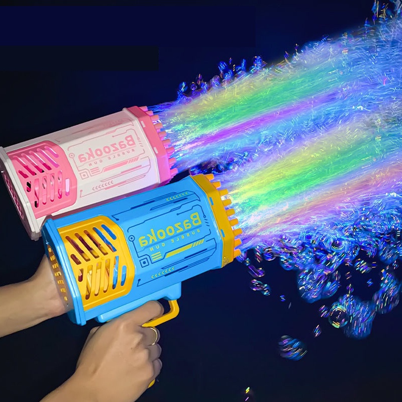 [SG Seller]Bazooka Bubble Machine Gun 69 Holes Automatic with LED Light ...