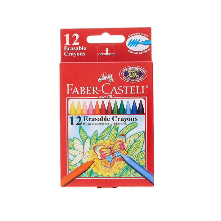 Faber Castell Erasable Plastic Crayons 14 pieces