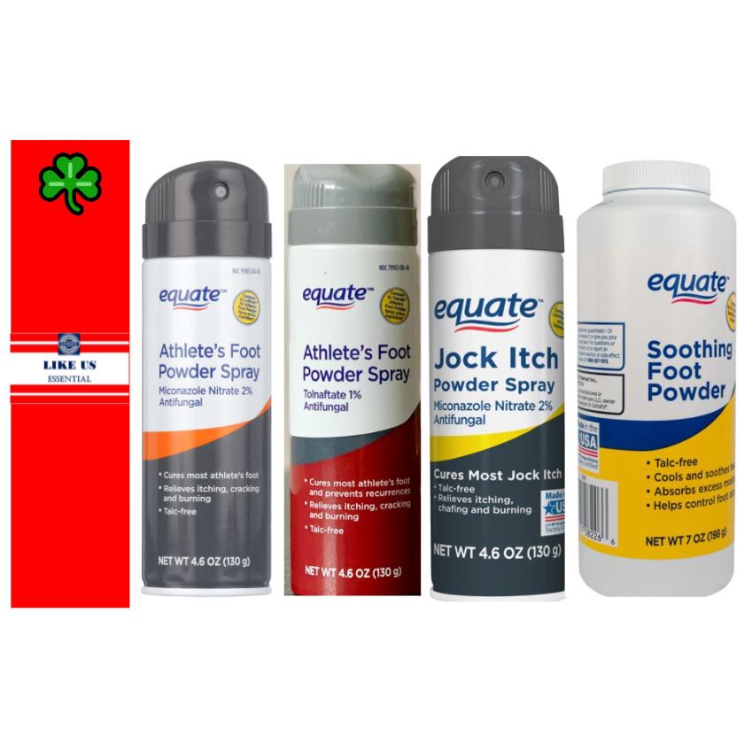 ☘️ Equate Jock Itch Antifungal Powder Spray / Equate Athlete's Foot