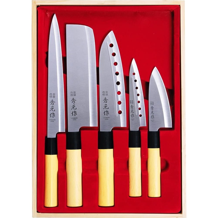 SUMIKAMA Japanese Kitchen Knife Hidemoto 5 Piece Set (Sashimi Knife