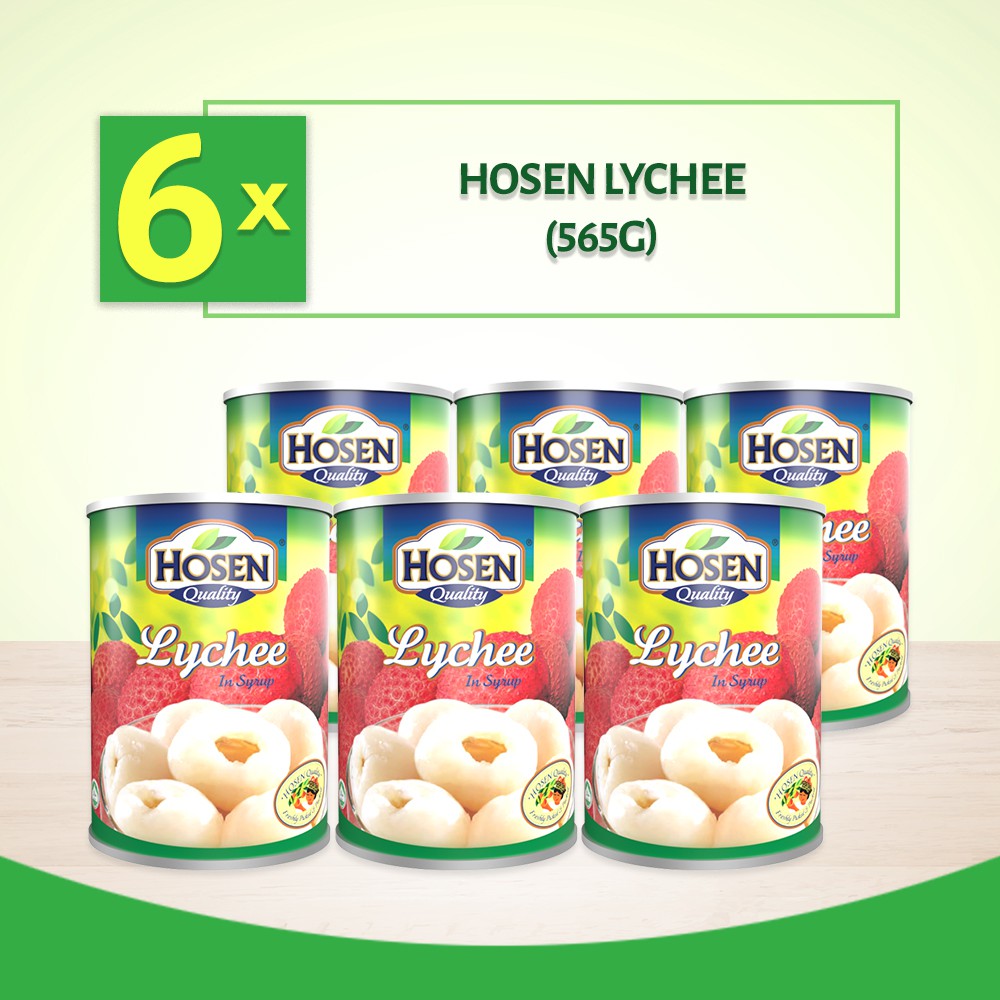 [Bundle of 6] Hosen Lychee in Syrup 565g (Exp: 12/2026) | Shopee Singapore