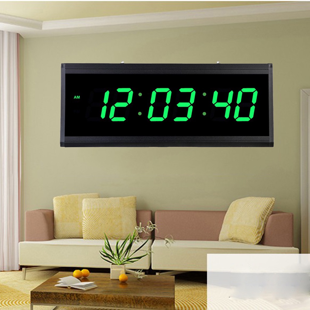 [DOLITY2] LED Digital Wall Clock Large Display Clock for Living Room ...