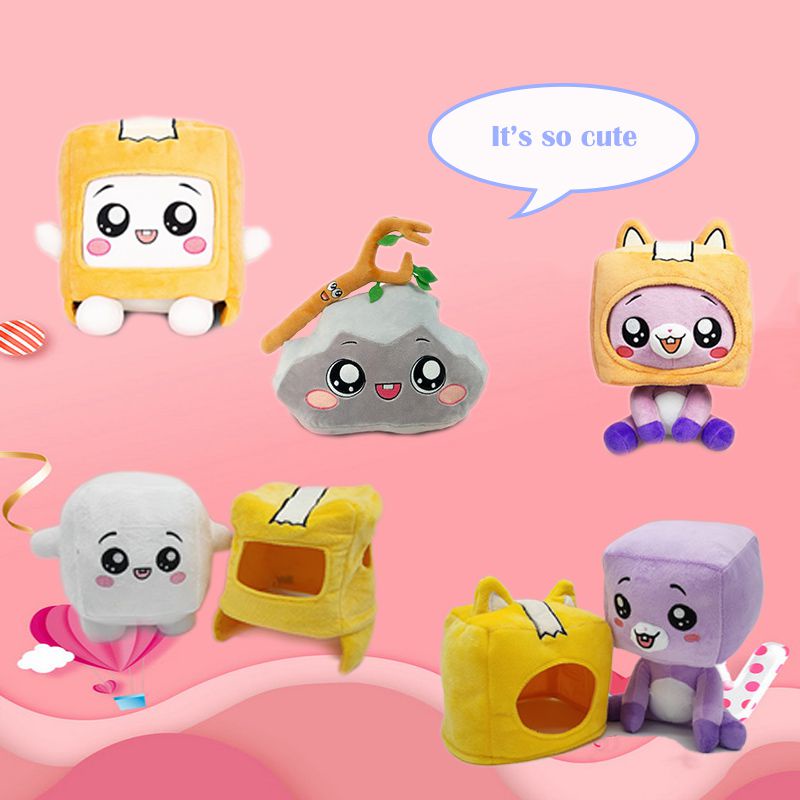 Play And Collect With Lankybox Plushies BOXY FOXY Cute! ROCKY ...