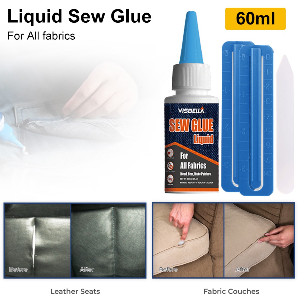 Visbella Sew Glue Liquid Repair Fabric Glue - China Sew Liquid Glue, Sewing  Glue